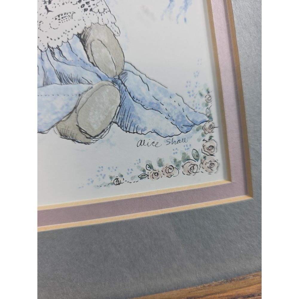 Custom Wooden Frame Matted Print of 2 Teddy Bears - 12 x 10 inches - Alice Shall - Picture 7 of 9